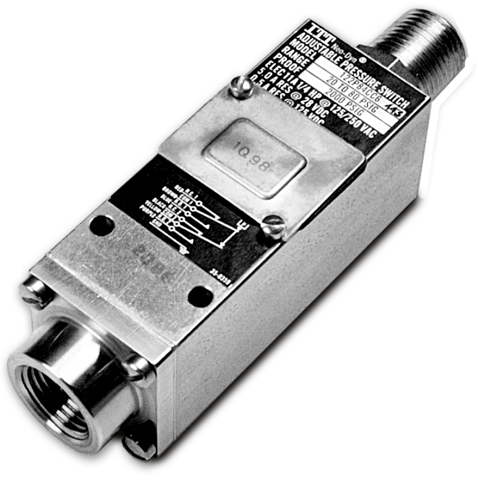 122P NEMA 4X, 7, 9 & 13 Pressure Switch/Internal Adjustment